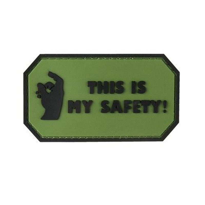 This Is My Safety PVC Morale Patch, OD Green