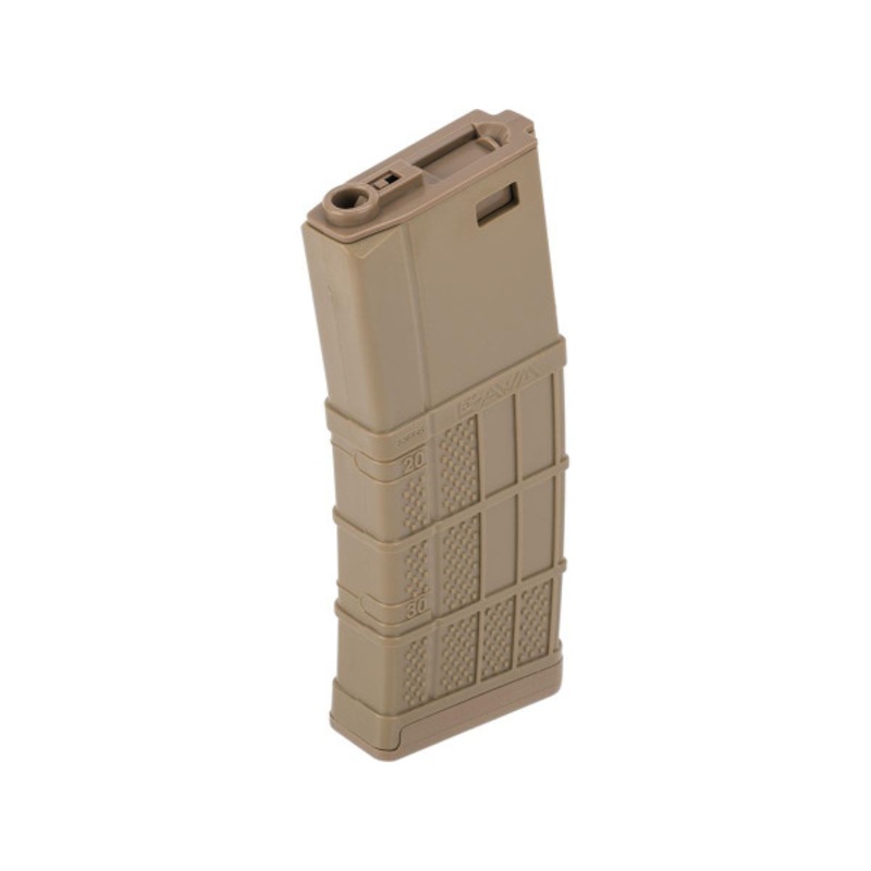 EMG/SOCOM Gear 340rd Lancer Systems Licensed L5 AWM Hi-Cap Airsoft AEG Magazine, Flat Dark Earth