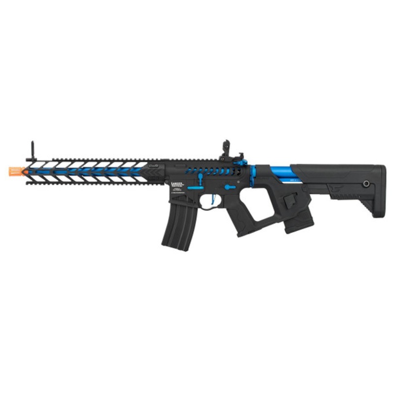 Lancer Tactical Enforcer Series NIGHT WING Skeleton ProLine High FPS AEG Airsoft Rifle, Black / Navy Blue