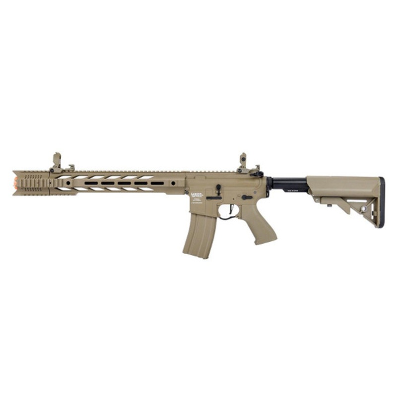 Lancer Tactical Interceptor SPR ProLine Series Airsoft Rifle, High FPS Version, Tan