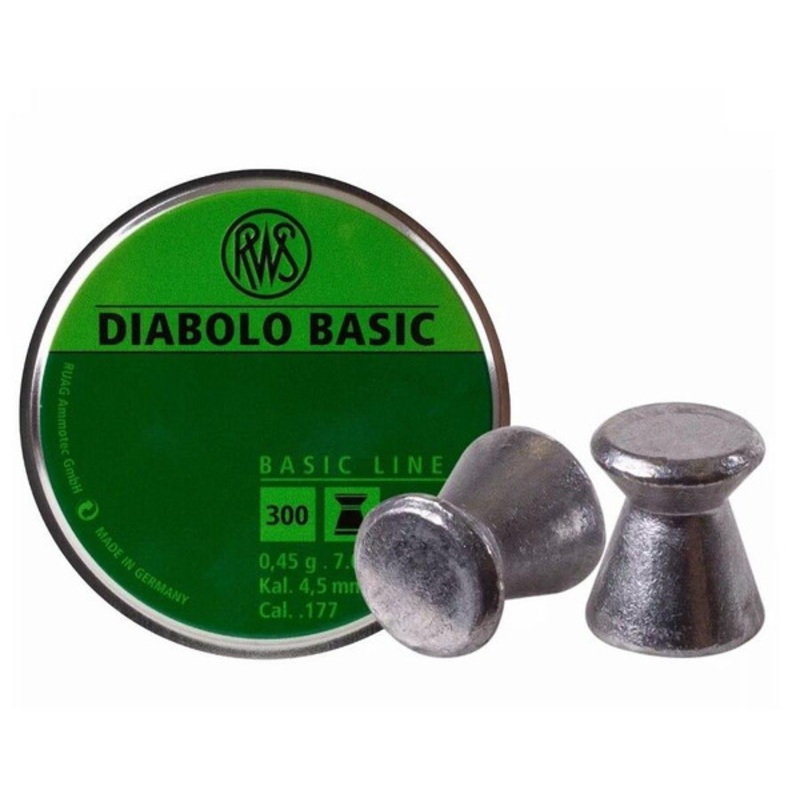 UMAREX RWS Diabolo .177 Cal. 300 Count Wadcutter Pellets, 7.0 Grains