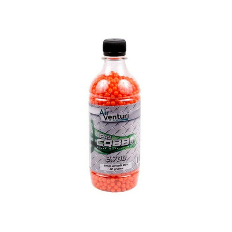 Air Venturi CQBBs 6mm airsoft BBs, 0.12g, 2700 rds, Orange