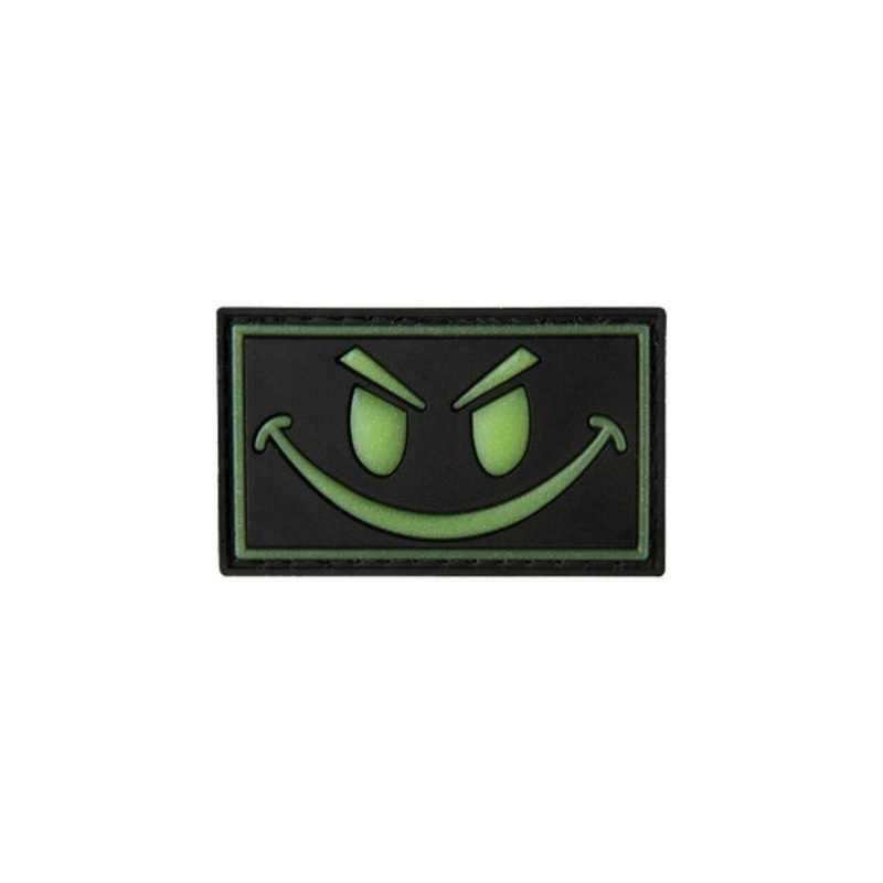 G-Force Glow-In-The-Dark Sinister Smile PVC Morale Patch, Black