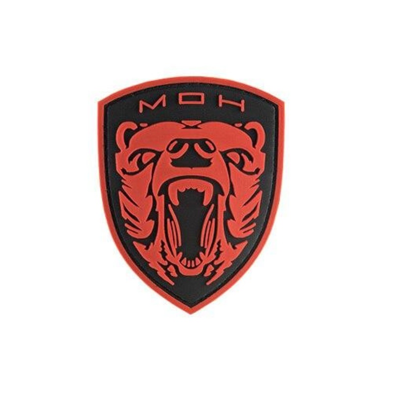 G-Force Moh Grizzly PVC Morale Patch, Red