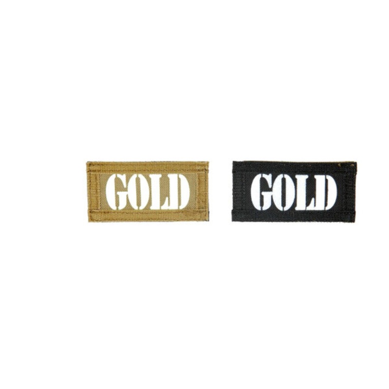Gold Call Sign Patches, IR & Glow-In-The-Dark Set