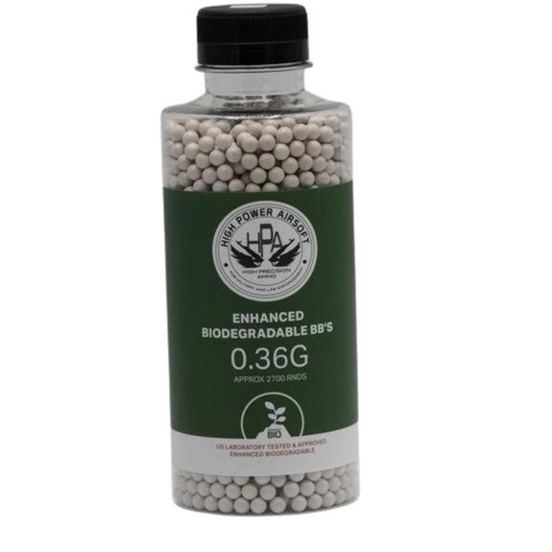 HPA 0.36 Biodegradable Airsoft BBs, 2700 Ct.