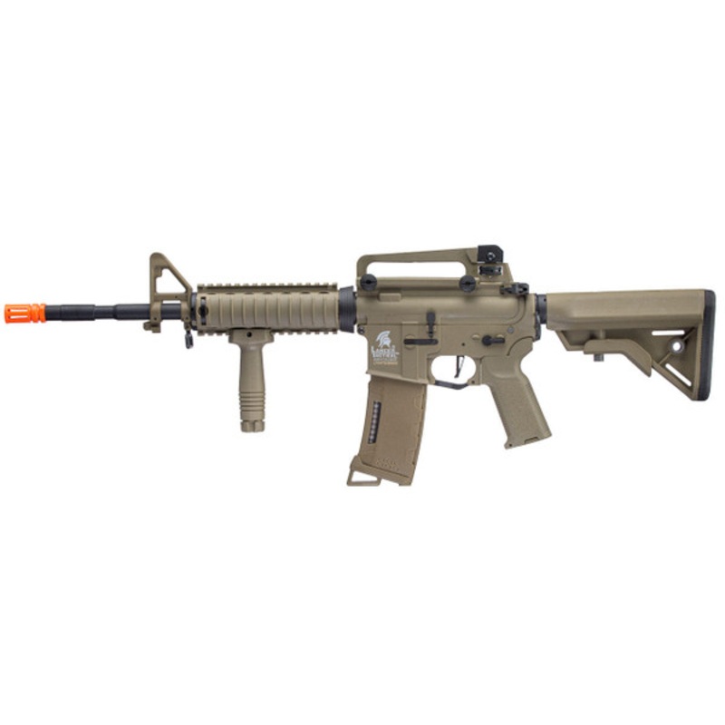 Lancer Tactical M4 SopMod Gen 3 AEG Airsoft Rifle, Dark Earth