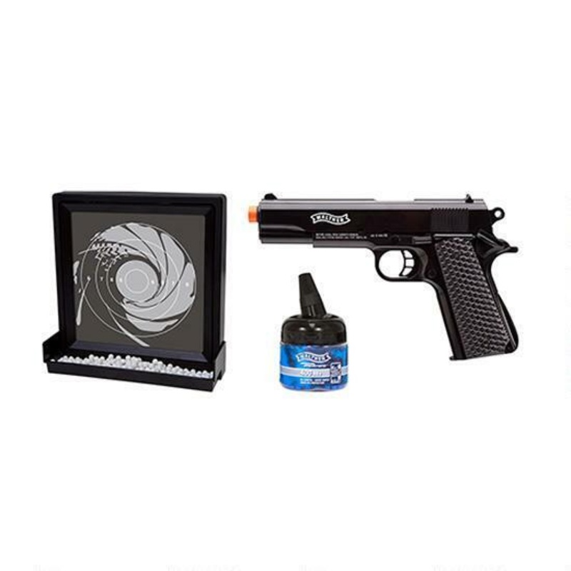 Walther Target Pack 1911 Spring Pistol & Target, Black