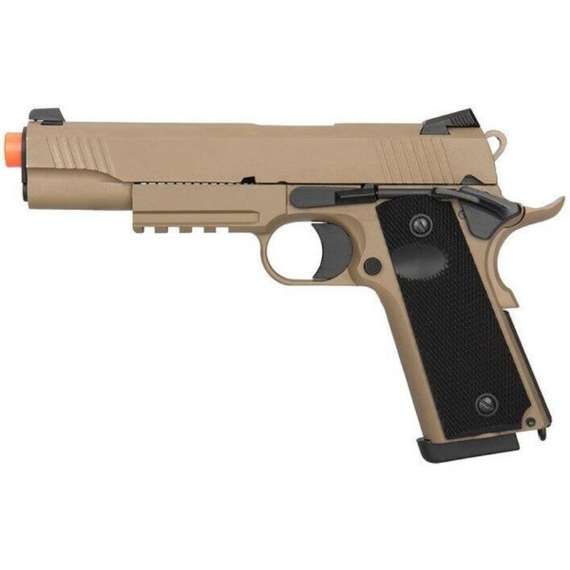 Double Bell CQB Tactical Gas Blowback Airsoft Pistol, Tan