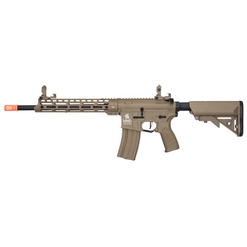 Lancer Tactical Enforcer Series BLACKBIRD Hybrid Gen 2 High FPS AEG Airsoft Rifle, Tan