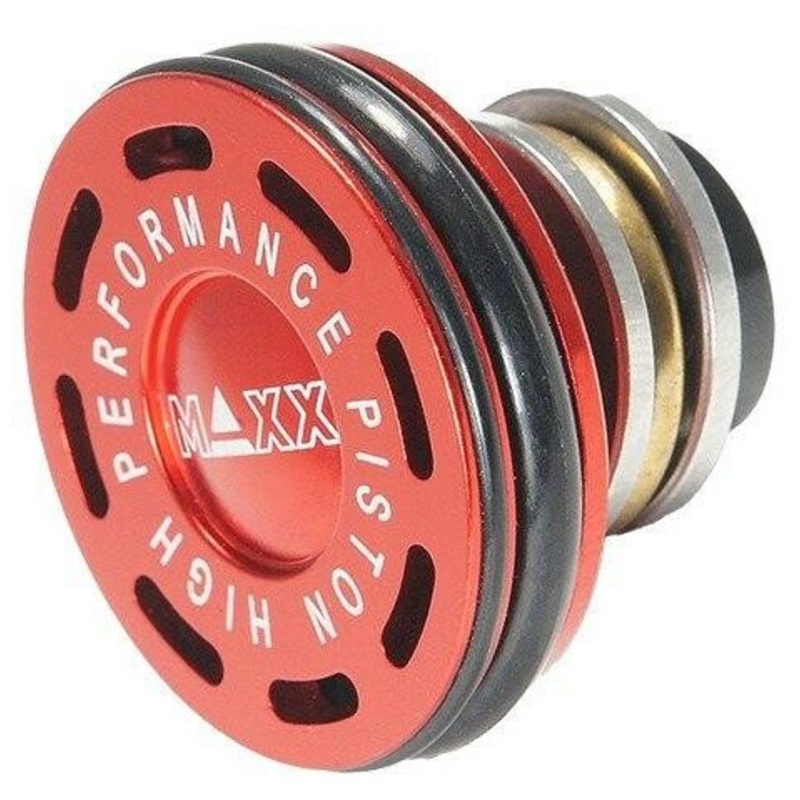 Maxx Airsoft CNC Aluminum & Steel Ported Piston Head, V2