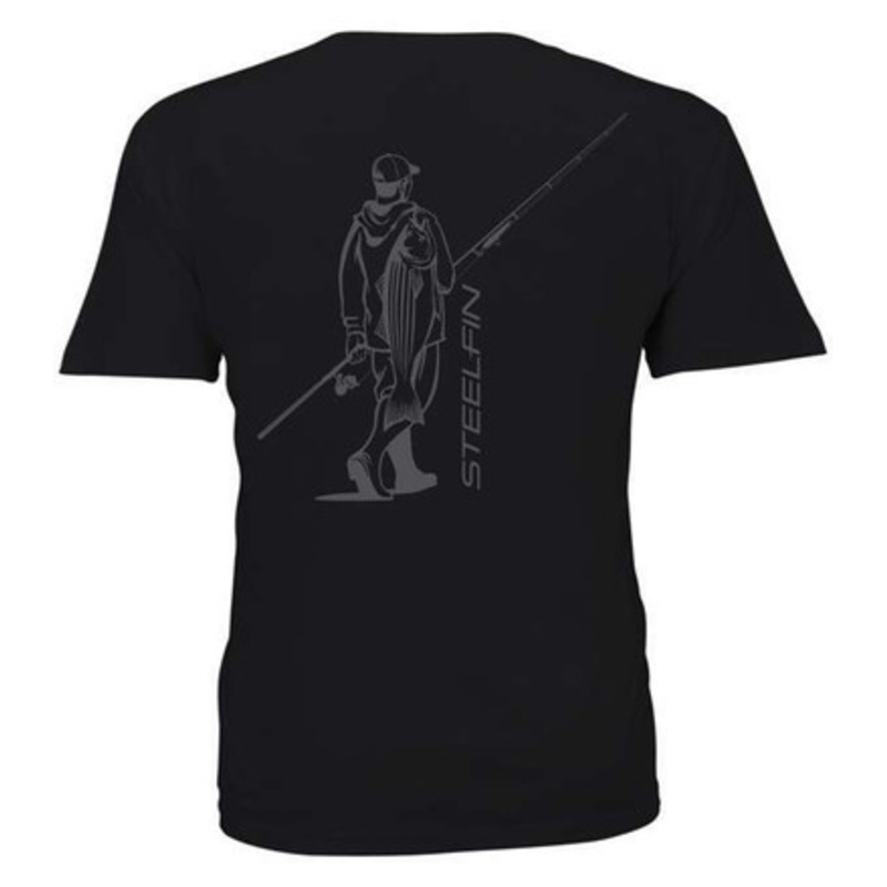 Steelfin Cowhunter T-Shirt – New Moon Black / Size Large