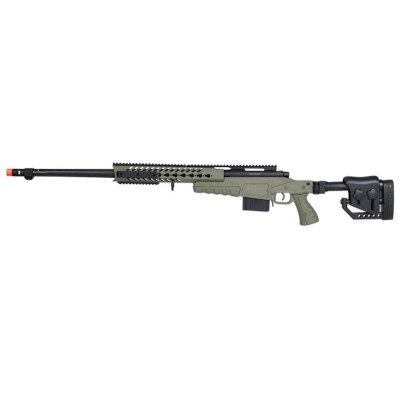WellFire MB4418-2 Bolt Action Airsoft Sniper Rifle, OD Green