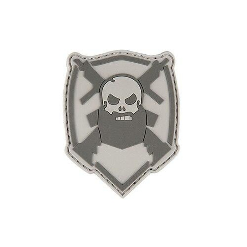 Bearded Skull, Gray and White