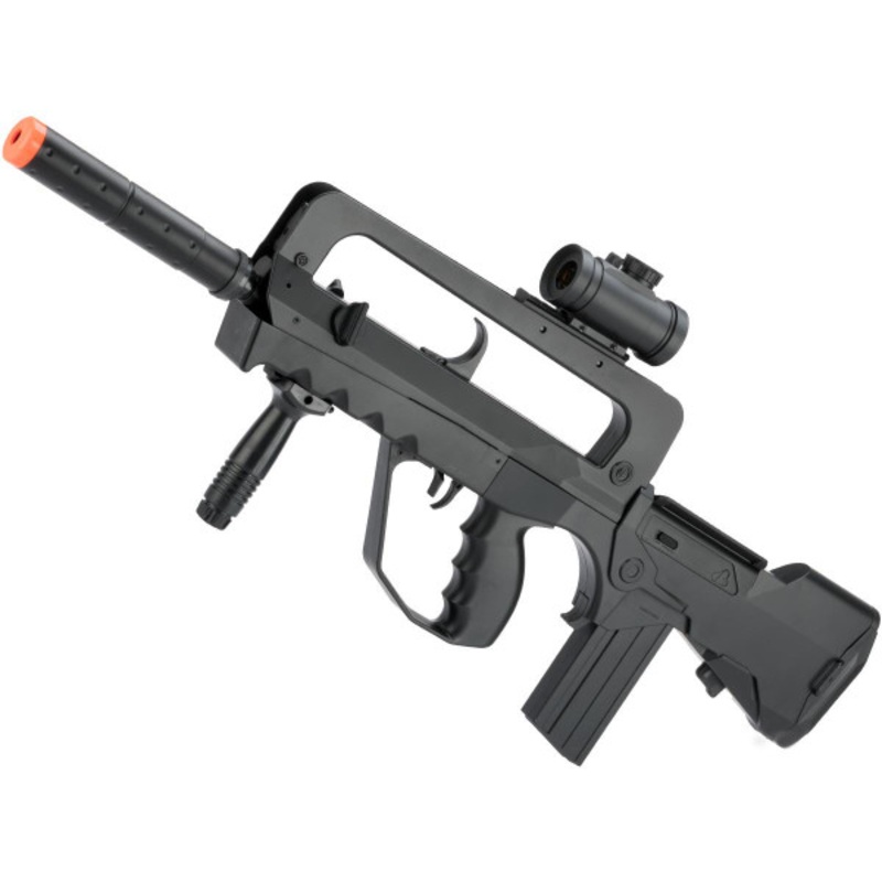 Cybergun Fully Licensed Famas Heavy Weight Spring Powered Airsoft Rifle, Black