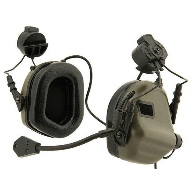 Earmor M32H MOD3 Tactical Communication Hearing Protector for FAST Helmet, Foliage Green