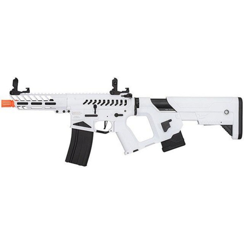 Lancer Tactical Enforcer NEEDLETAIL Skeleton AEG Airsoft Rifle w/ Alpha Stock, White/Black