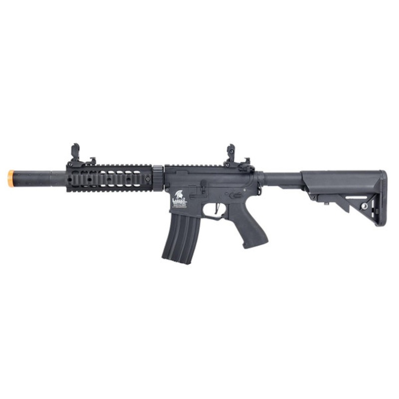 Lancer Tactical LT-15 M4 SD 7 Hybrid Gen 2 High FPS AEG Airsoft Rifle, Black