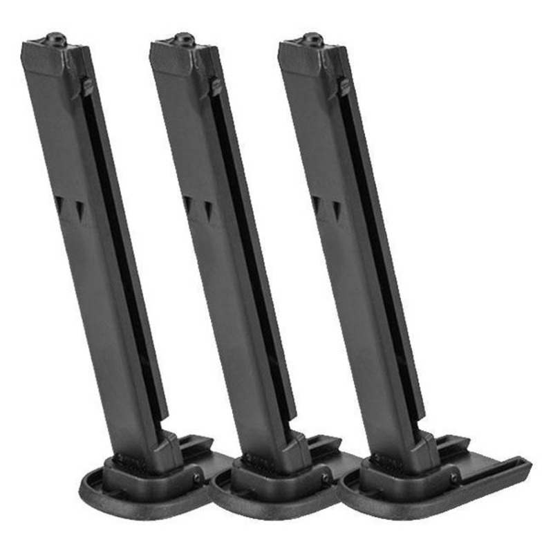 Lancer Tactical LTX Stick Airsoft Magazine for LTX-3B Defender CO2 Pistol, 3 Pack