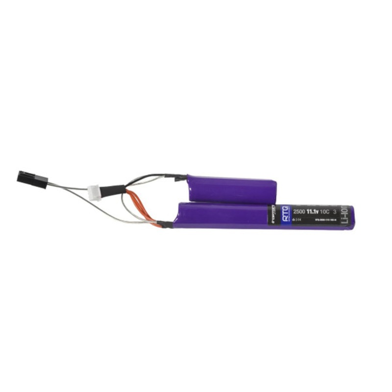 Raptors Airsoft RTX 2500mAh 11.1v Extreme Li-Ion 10C Nunchuck Battery