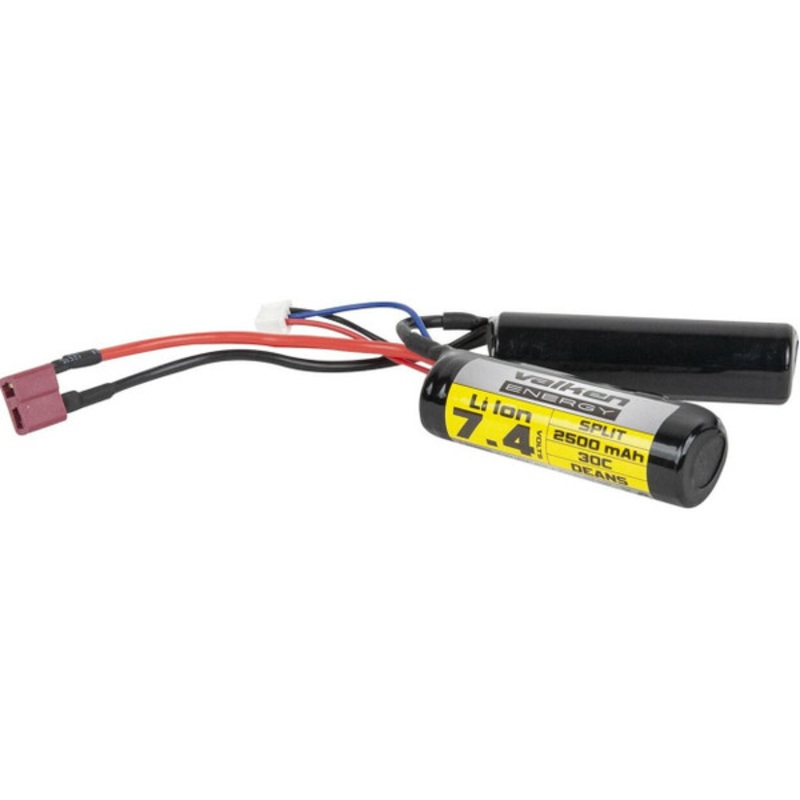 Valken Energy Li-Ion 7.4v 2500mAh High Output Split Battery, Deans Plug