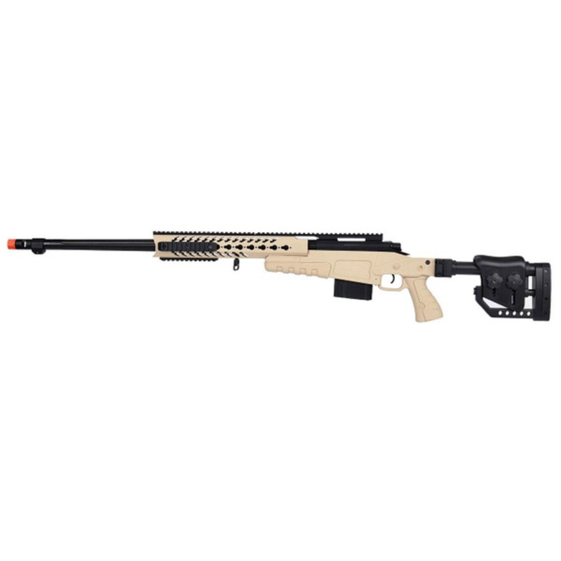 WellFire MB4418-2 Bolt Action Airsoft Sniper Rifle, Tan