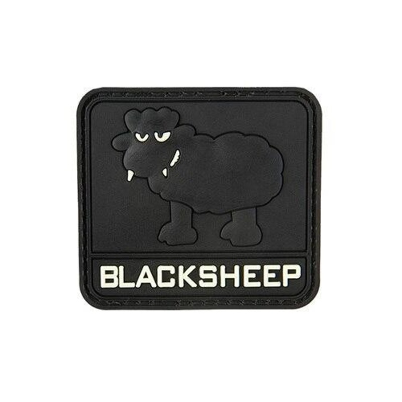 G-Force Glow In The Dark Black Sheep PVC Large Patch, Black