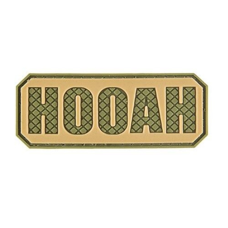 G-Force Hooah PVC Morale Patch, OD Green