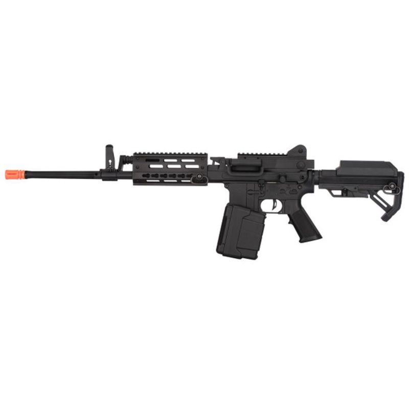 Golden Eagle MCR Long Barrel LMG Airsoft Rifle, Black