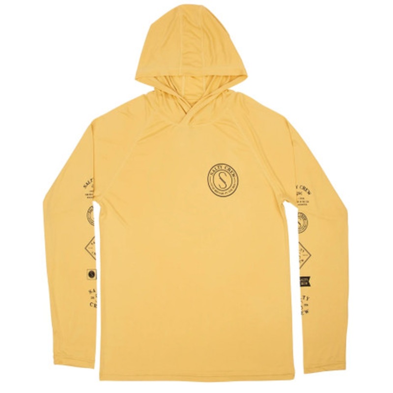 Salty Crew Palomar Pinnacle Tech Hood Shirt – Yellow – L