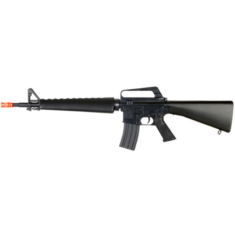 WellFire M16A1 Tactical Carbine Spring Airsoft Rifle, Black