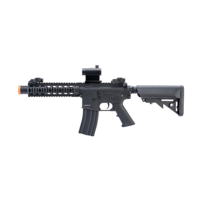 Colt Licensed Elite Line SBR w/ 8 Quadrail M4 AEG Airsoft Rifle by Cybergun, Black