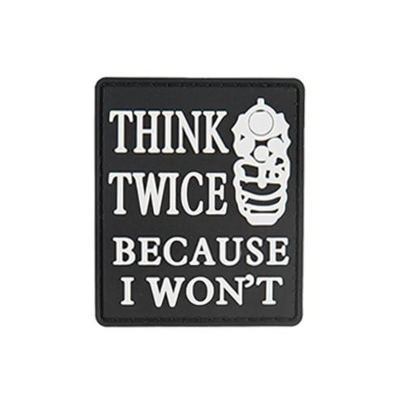 G-Force Think Twice Because I Won’t PVC Morale Patch, Black