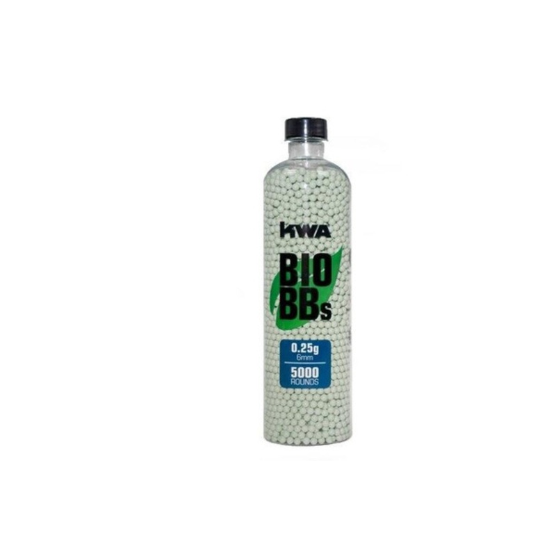 KWA 0.25g Biodegradable BBs, 5000ct. Bottle