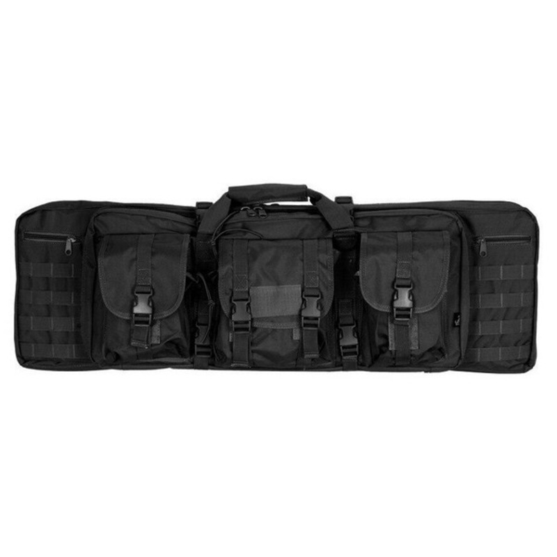 Lancer Tactical 36 MOLLE Double Gun Bag, Black