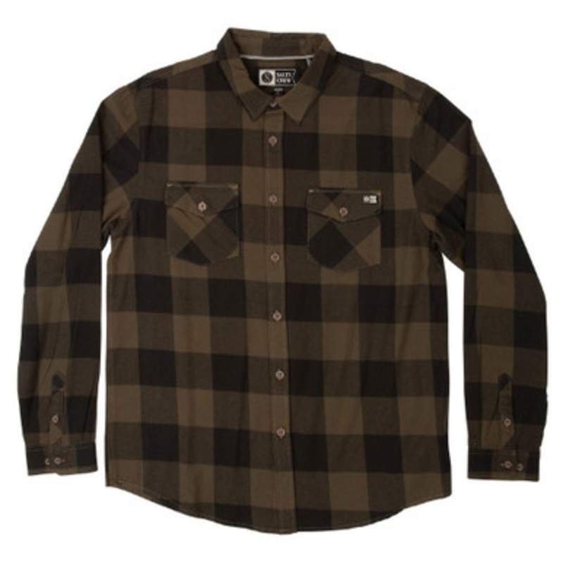 Salty Crew Buffer Flannel Shirt – Olive – 2XL