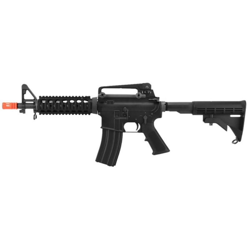 WE-Tech Full Metal M4 CQB Open Bolt Gas Blowback Airsoft Rifle, Black
