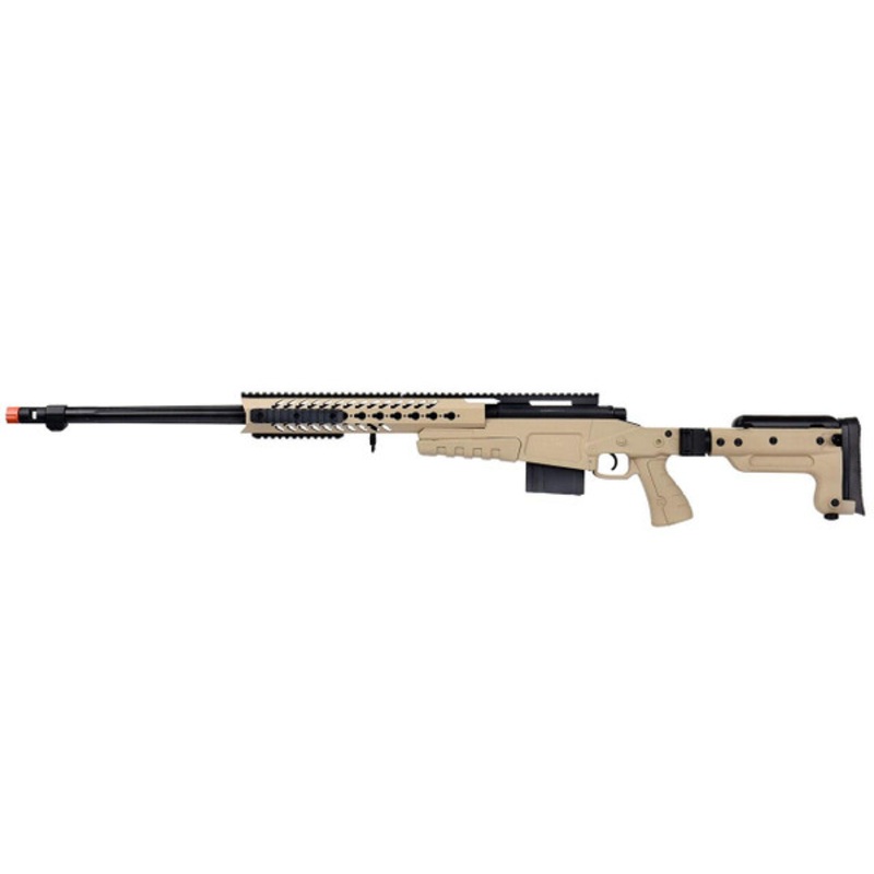 WellFire MB4418-3 Bolt Action Airsoft Sniper Rifle, Tan