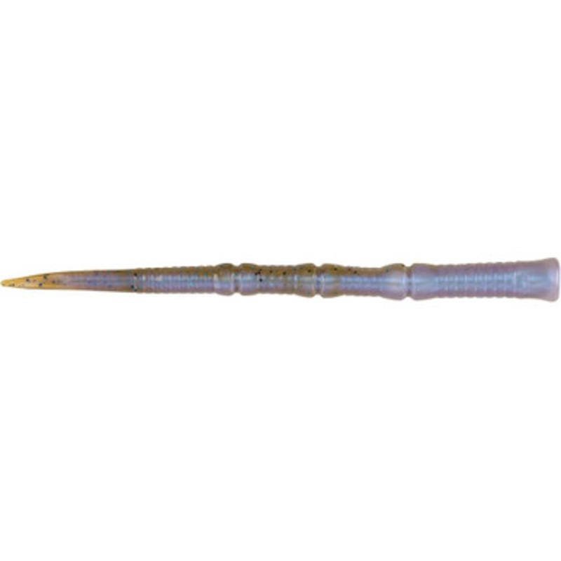Berkley Powerbait Flute Worm – 6.7in – IKE’s Green Pumpkin Blue Flash