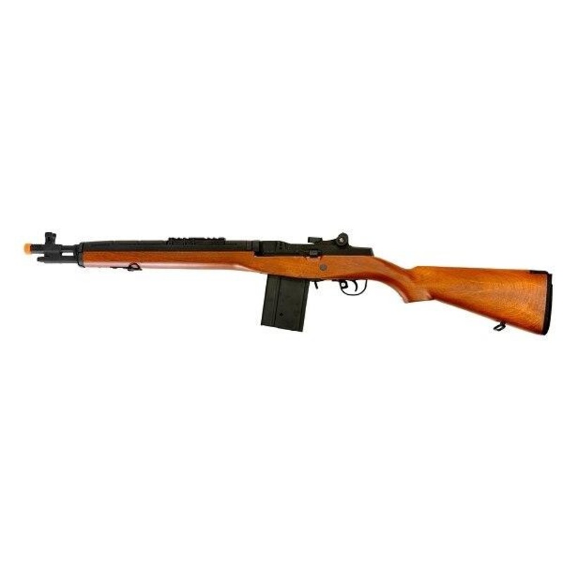 Lancer Tactical M14 Airsoft AEG Rifle, Short, Wood