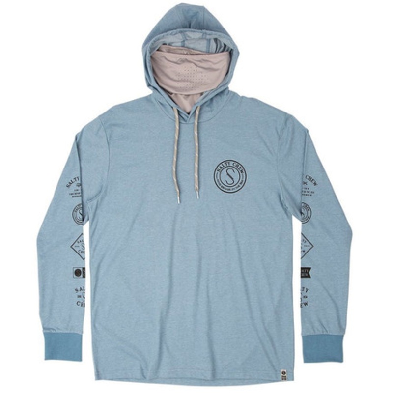 Salty Crew Palomar Tech Hood Shirt – Blue – XL