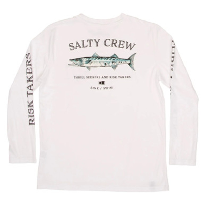 Salty Crew Slime Stick Long Sleeve Tech T-Shirt – White – 2Xl