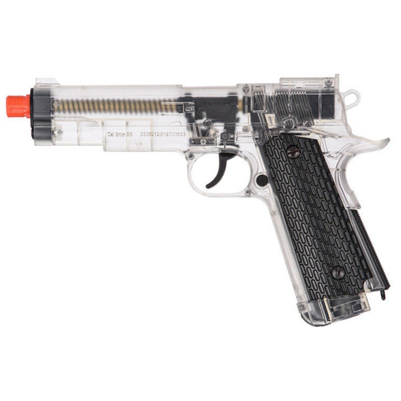 Wellfire M1911 Non-Blowback CO2 Airsoft Pistol, Clear