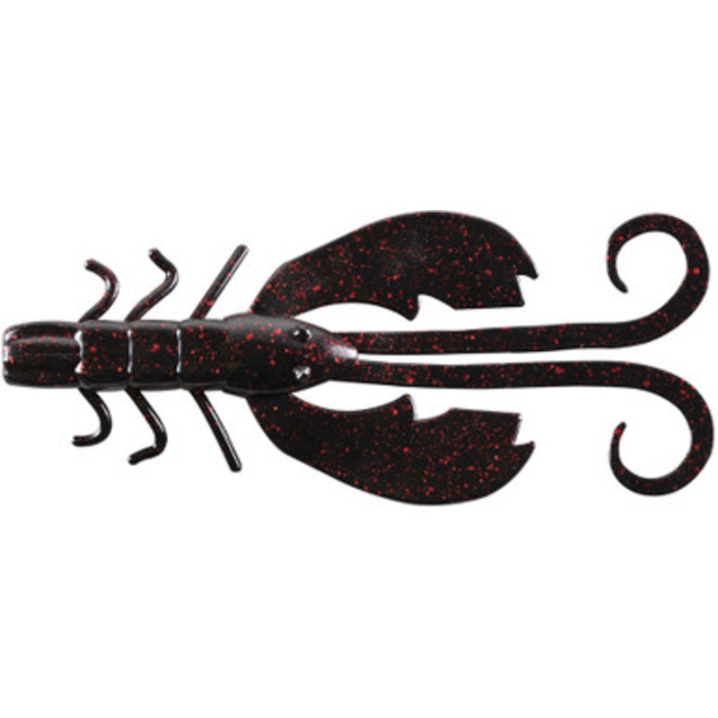 Berkley Powerbait Crazy Legs Chigger Craw – 3in – Black Red Fleck