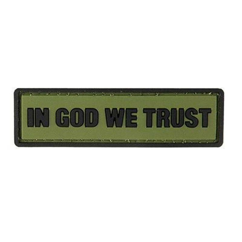 G-Force In God We Trust PVC Morale Patch, OD Green