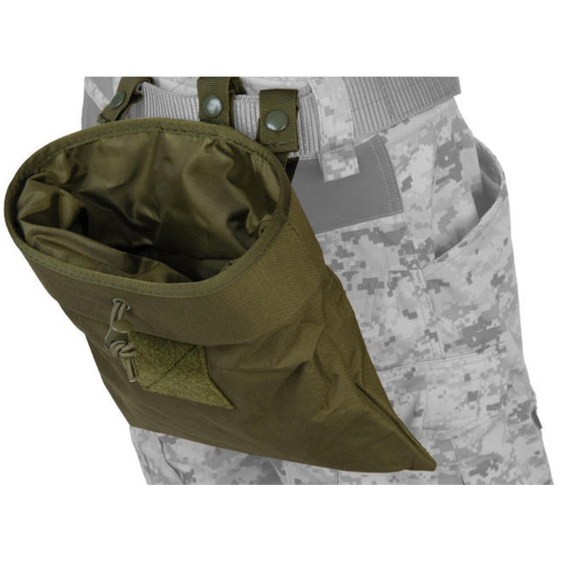 Lancer Tactical 341GN Nylon Large Foldable Dump Pouch, OD Green