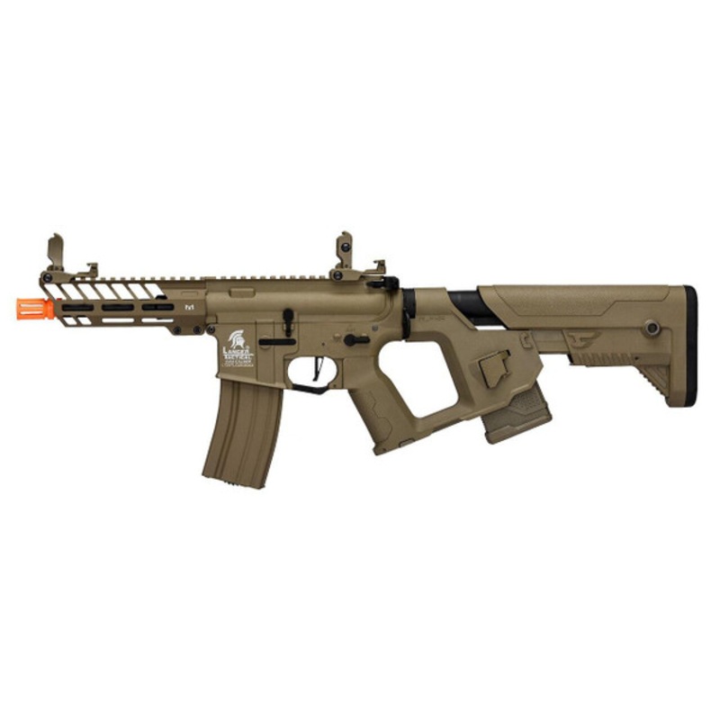 Lancer Tactical Enforcer Series NEEDLETAIL Hybrid Low FPS AEG Airsoft Rifle w/ Alpha Stock, Tan