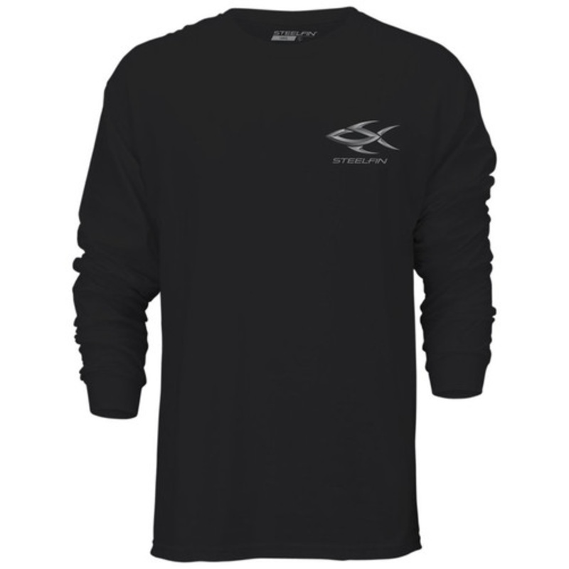 Steelfin Long Sleeve Tuna Shirt – Midnight Black – X-Large