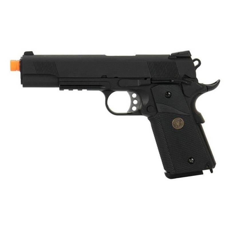 WE Tech 1911 Full Metal MEU Gas Blowback Airsoft Pistol, Black