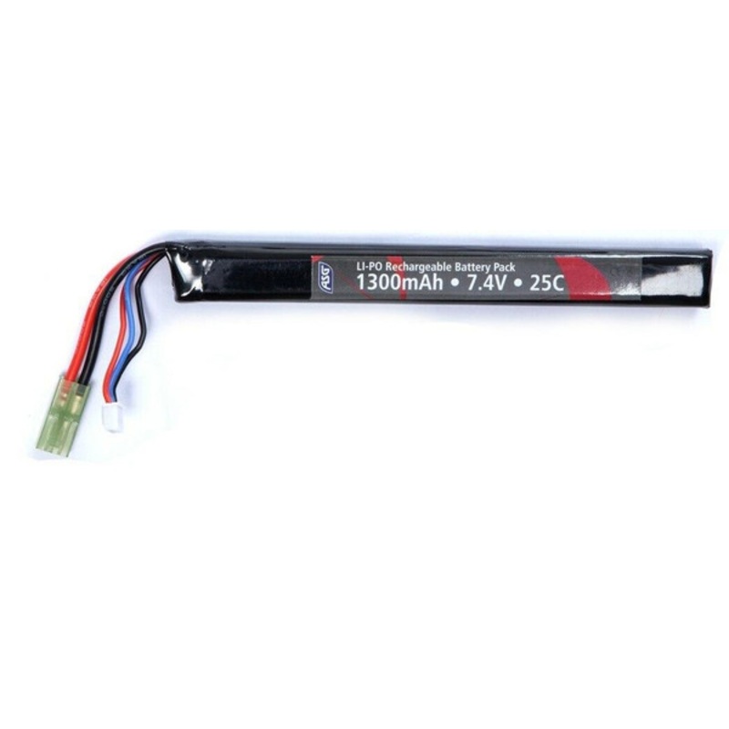 ASG 7.4v 1300mAh Single Stick LiPO Battery